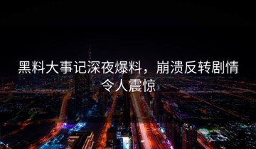 黑料大事记深夜爆料，崩溃反转剧情令人震惊