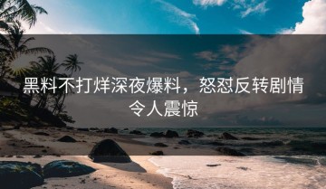 黑料不打烊深夜爆料，怒怼反转剧情令人震惊