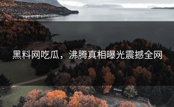 黑料网吃瓜，沸腾真相曝光震撼全网