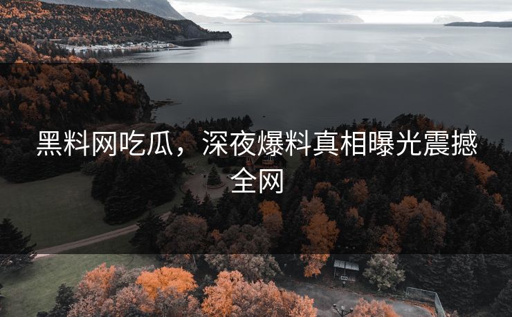黑料网吃瓜，深夜爆料真相曝光震撼全网